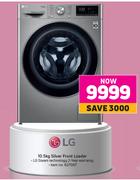 LG 10.5Kg Silver Front Loader