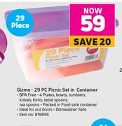 Gizmo 29 Piece Picnic Set In Container