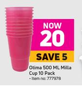 Otima 500ml Milla Cup 10 Pack