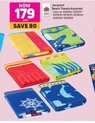 Jacquard Beach Towels Assorted-Each