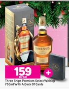 Three Ships Premium Select Whisky 750ml With A Deck Of Cards-Per Set