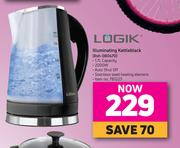 Logik Illuminating Kettle Black RSH-08047