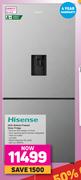 Hisense 463L Bottom Freezer Silver Fridge