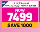 Samsung 43" UHD Smart 4K UA43AU7000