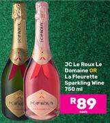 JC Le Roux Le Domaine Or La Fleurette Sparkling Wine-750ml Each