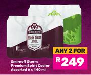 Smirnoff Storm Premium Spirit Cooler Assorted-For Any 2 x 6 x 440ml