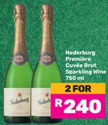 Nederburg Premier Cuvee Brut Sparkling Wine-For 2 x 750ml