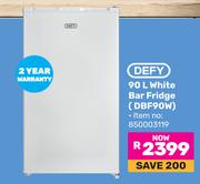 Defy 90L White Bar Fridge DBF90W