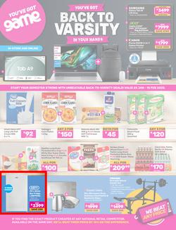 Game : Back To Varsity (25 January - 15 February 2025), page 1