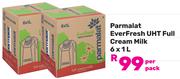 Parmalat Everfresh UHT Full Cream Milk-6 x 1L Per Pack