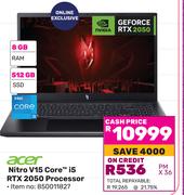 Acer Nitro V15 Core i5 RTX 2050 Processor