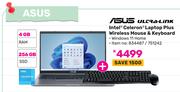 Asus Intel Celeron Laptop Plus Ultra Link Wireless Mouse & Keyboard