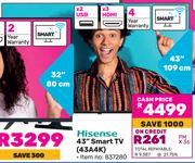 Hisense 109cm (43") Smart TV 43A4K