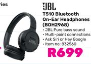 JBL T510 Bluetooth On Ear Headphones BOH2968