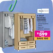 Mainstays 4 Shelf Wardrobe WD5008