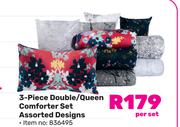 3 Piece Double/Queen Comforter Set Assorted Designs-Per Set