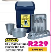 Sddis 32L Plastic Home Starter Bin Set