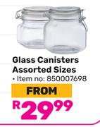 Glass Canisters Assorted Sizes