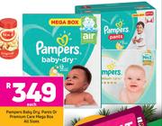 Pampers Baby Dry, Pants Or Premium Care Mega Box (All Sizes)-Each