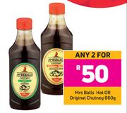 Mrs Balls Hot Or Original Chutney-For Any 2 x 860g