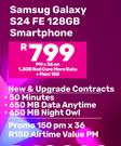 2 x Samsung Galaxy S24 FE 128GB Smartphone-On 1.3GB Red Core More Data + Flexi 150