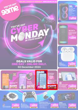 Game : Cyber Monday (02 December 2024 Only) , page 1