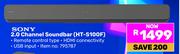 Sony 2.0 Channel Soundbar HT-S100F