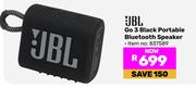 JBL Go 3 Black Portable Bluetooth Speaker 837589