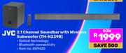 JVC 2.1 Channel Soundbar With Wireless Subwoofer TH-N239B
