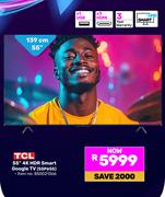 TCL 55" (139cm) 4K HDR Smart Google TV 55P655