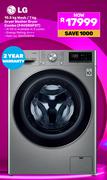LG 10.5Kg Wash/7Kg Dryer Washer Dryer Combo F4V5RGP2T