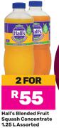 Hall's Blended Fruit Squash Concentrate Assorted-For 2 x 1.25L