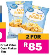 Great Value Corn Flakes-For 2 x 1Kg