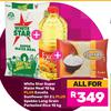 White Star Super Maize Meal 10kg+ Excella Sunflower Oil 2Ltr+Spekko Long Parboiled Rice 10kg-For All