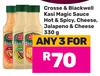 Crosse & Blackwell Kasi Magic Sauce (Hot & Spicy, Cheese, Jalpeno & Cheese)-For Any 3 x 330g