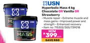 USN Hyperbolic Mass Chocolate Or Vanilla Or Strawberry-4Kg Each