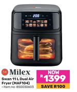 Milex Swan 11L Dual Air Fryer MAF104