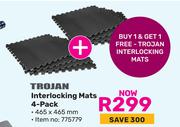 Trojan Interlocking Mats 4 Pack 465 x 465mm 