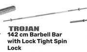 Trojan 142cm Barbell Bar With Lock Tight Spin Lock