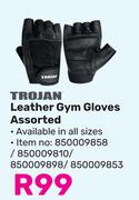Trojan Leather Gym Gloves Assorted