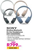 Sony Wireless Bluetooth On-Ear Headphones WH CH520WZE-Each