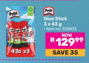 Pritt Glue Stick-3 x 43g