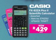 Casio FX-82ZA Plus II Scientific Calculator Assorted-Each
