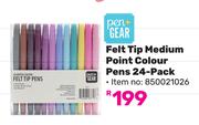 Pen + Gear Felt Tip Medium Point Colour Pens 24 Pack