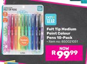 Pen + Gear Felt Tip Medium Point Colour Pens 10 Pack