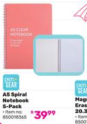 Pen + Gear A5 Spiral Notebook 5 Pack