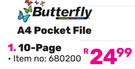 Butterfly A4 Pocket File 10 Page