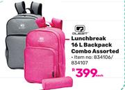 Quest Lunch Break 16L Backpack Combo Assorted-Each