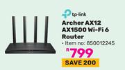 TP-Link Archer AX12 AX1500 WiFi 6 Router