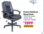 Parker Mid Back Black Chair